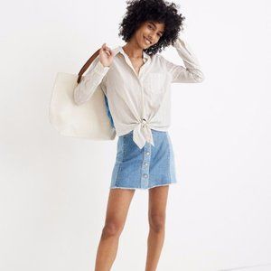 Madewell Tie-Front Shirt in Stripe